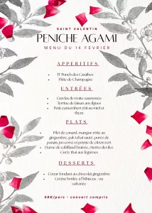 Menu Saint-Valentin